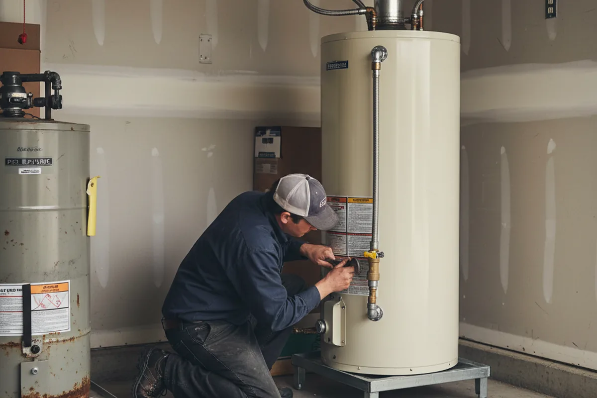 Water heater and shutoff valve replacement in Martins Creek